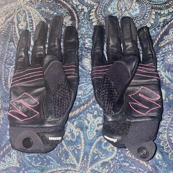 Icon Twenty-Niner CE Womens Motorcycle Gloves Suzuki. Mesh/Leather Sz.M - Picture 2 of 6
